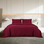 vidaXL Ensemble de housse de couette Bordeaux 200x200 cm Microfibre