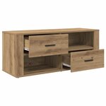 vidaXL Meuble TV Chêne artisanal 100 x 35 x 40 cm Bois d'ingénierie