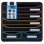 Module De Classement Big Box Maxi 6 Tiroirs Black Office - Noir/arlequin - Exacompta
