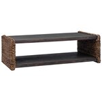 vidaXL Table basse Naturel 110 x 55 x 35 cm Bois de Mahogany Massif