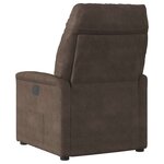 vidaXL Fauteuil inclinable de massage marron tissu microfibre
