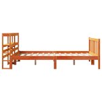 vidaXL Cadre de lit avec tête de lit cire marron 140x190cm bois de pin