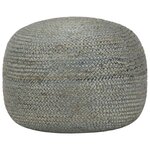 vidaXL Pouf fait à la main Vert olive 45 x 30 cm Jute