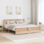 vidaXL Cadre de lit Marron 180 x 200 cm Bois d'ingénierie