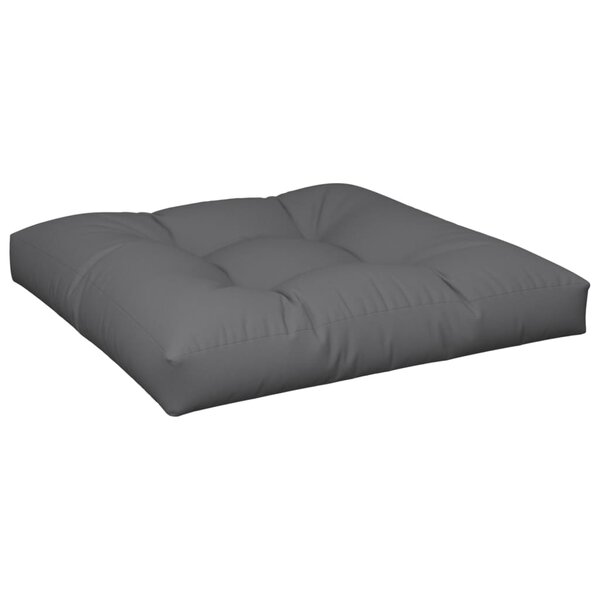 vidaXL Coussin de palette anthracite 80x80x12 cm tissu