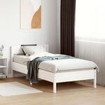 vidaXL Cadre de lit sans matelas blanc 100x200 cm bois de pin massif