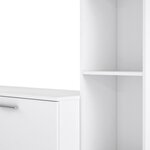 Meuble TV - Blanc mat - L 220,4 x P41,3 x H177,5 cm - PILVI