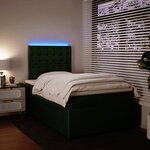 vidaXL Sommier à lattes de lit avec matelas vert foncé 120x190 cm