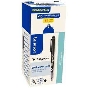 Stylo feutre V Sign Pen  VALUE PACK  noir PILOT