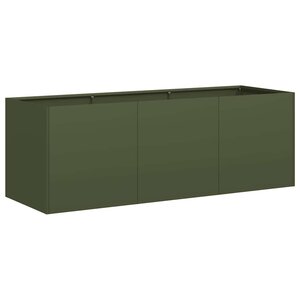 vidaXL Jardinière vert olive 120x40x40 cm acier laminé à froid