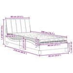 vidaXL Lit avec matelas marron foncé 80x200 cm tissu