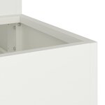 vidaXL Cache-pot de jardin Blanc 90 x 90 x 35 cm Acier