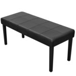 Banc banquette 106 x 43 x 46 cm synthétique de haute qualité noir 02_0021263