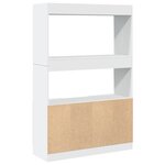 vidaXL Buffet haut blanc 92x33x140 cm bois d'ingénierie