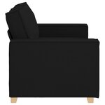 vidaXL Canapé 2 places Noir 120 cm Tissu
