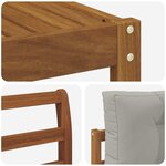 vidaXL Ensemble de canapés d'extérieur 6 Pièces Gris Naturel et Clair