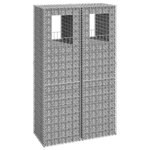 vidaXL Poteaux à panier de gabion 2 Pièces 50x50x180 cm Fer