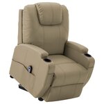 vidaXL Fauteuil Cappuccino Similicuir