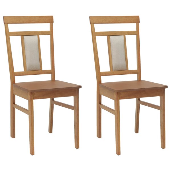 vidaXL Chaise de salle à manger 2 Pièces Naturel