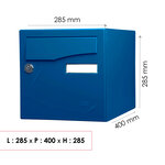 Boîte aux lettres Préface 2 portes bleu gentiane brillant 5010b