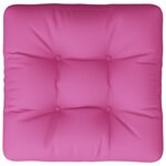 vidaXL Coussin de palette Rose 50x50x12 cm tissu