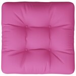 vidaXL Coussin de palette Rose 50x50x12 cm tissu