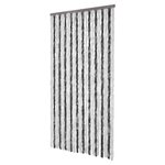 vidaXL Moustiquaire Gris et blanc 100x220 cm Chenille