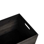 vidaXL Boîte en bois avec poignées noir 40x30x23 cm bois de pin massif