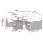 vidaXL Ensemble de canapé de jardin 9 Pièces Marron Poly rotin