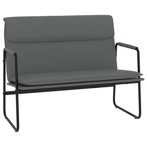 vidaXL Banc Gris 100x64x80 cm Similicuir