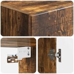 vidaXL Armoire Murale 33 x 34 5 x 90 cm Bois d'ingénierie Chêne fumé