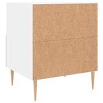vidaXL Tables de chevet 2 Pièces blanc 40x35x47 5 cm bois d’ingénierie