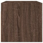 vidaXL Armoires murales portes vitrées 2 Pièces chêne marron 68 5x37x35cm