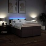 vidaXL Sommier à lattes de lit avec matelas Marron foncé 140x190 cm