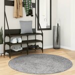 vidaXL Tapis shaggy PAMPLONA poils longs moderne gris Ø 120 cm