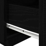 Table de chevet vidaXL avec lumières LED en chêne noir 40x39x37 cm