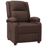 vidaXL Fauteuil inclinable Marron Similicuir