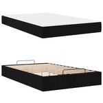 vidaXL Cadre de lit avec matelas avec matelas 2 Pièces Noir tissu