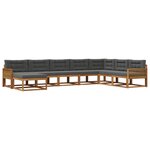 vidaXL Ensemble de canapés d'extérieur 8 pc Naturel et Anthracite