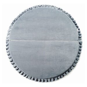 Tapis de jeu pliable velours 105 rond gris