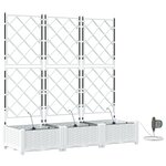 vidaXL Jardinières de jardin 1 pc Blanc 120 x 40 x 126 cm Plastique