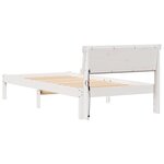 vidaXL Cadre de lit Blanc 90 x 190 cm Bois massif en pin