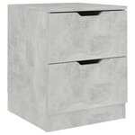vidaXL Table de chevet Gris béton 40x40x50 cm Aggloméré