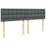 vidaXL Sommier à lattes de lit avec matelas Gris foncé 180x200cm Tissu