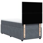 vidaXL Sommier à lattes de lit et matelas Gris foncé 80x200 cm Velours