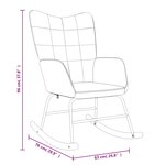 vidaXL Chaise à bascule Noir Tissu