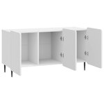 vidaXL Meuble TV Blanc brillant 99 x 34 5 x 52 cm Bois d'ingénierie
