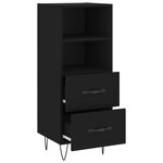 vidaXL Buffet Noir 34 5x34x90 cm Bois d'ingénierie