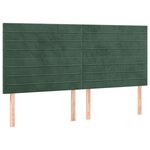 vidaXL Cadre de lit avec tête de lit Vert foncé 140x200 cm Velours