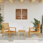 vidaXL Fauteuil de jardin lot de 2 66 5x65x81 cm bois massif d'acacia